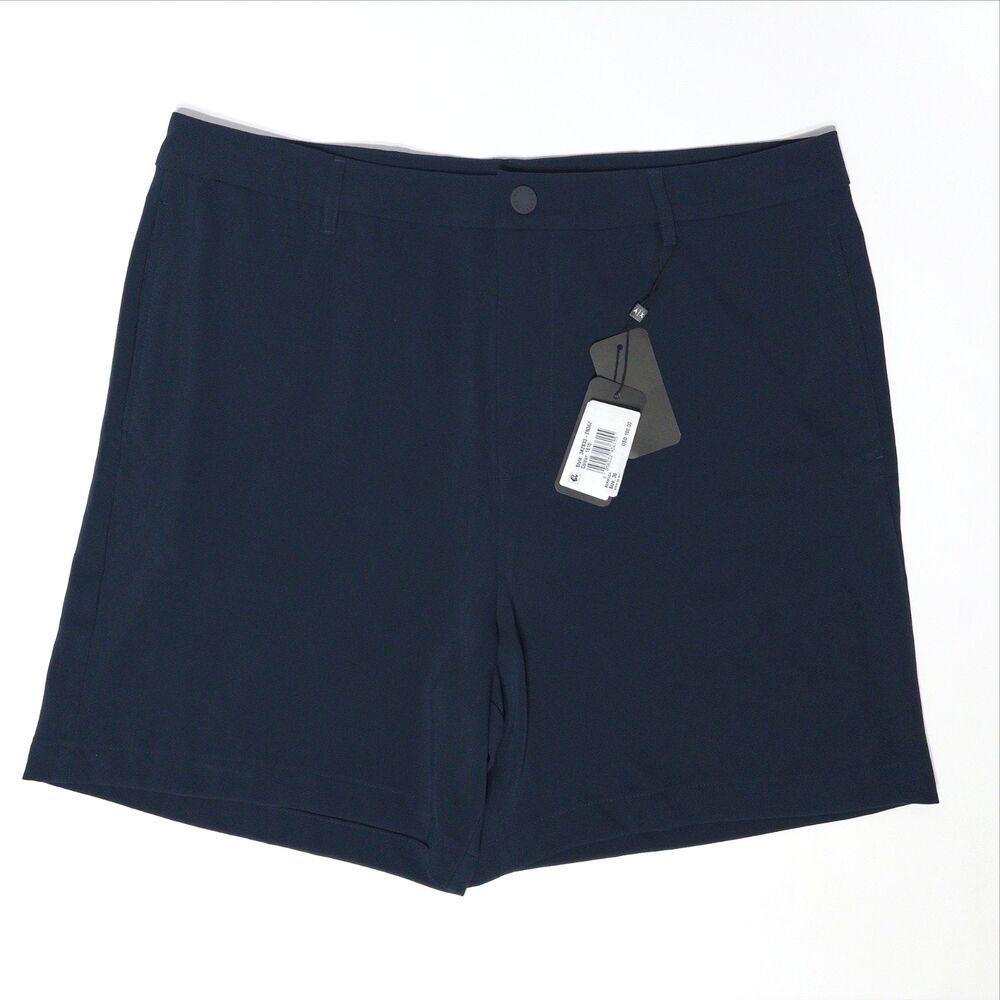 NWT Armani Exchange Navy Blue Stretch Bermuda Shorts 6.5" Inseam Men Size 36